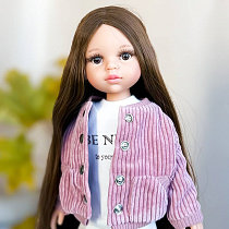 Вельветовая куртка, для куклы Paola Reina 34 см, пыльная роза